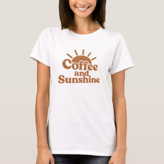 Retro Zon Grafische T-Shirt met Coffee en Sunshine