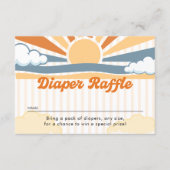 Retro Zon Luiers Raffle Informatiekaartje (Voorkant)