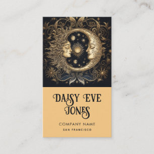 Retro Zon Maan Sterren Visitekaartje