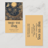 Retro Zon Maan Sterren Visitekaartje (Voorkant / Achterkant)