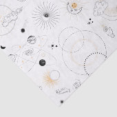 Retro zon maan sterrenstelsels banen hand sterren  tissuepapier (Detail)