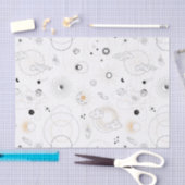 Retro zon maan sterrenstelsels banen hand sterren  tissuepapier (Craft)