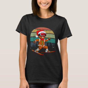 Retro zon peperkoek man skiet kerstman hoed kerstm t-shirt