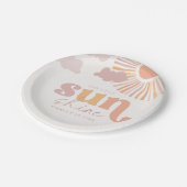 Retro zon verjaardagsfeest Borden Papieren Bordje (Gekanteld)