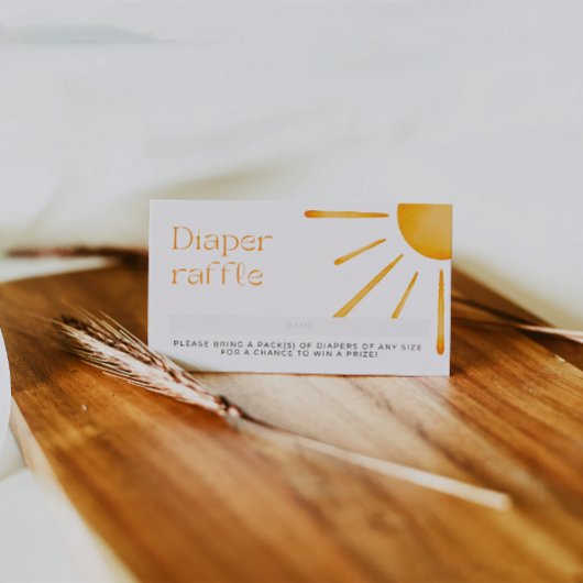 Retro Zon Zomerluier Raffle Informatiekaartje