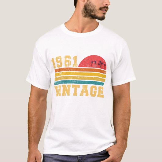 Retro zondag 1961 Birthday T-shirt (Voorkant)