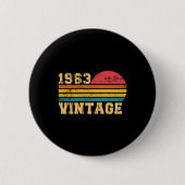 Retro  zondag 1963 Birthday Ronde Button 5,7 Cm (Voorkant)