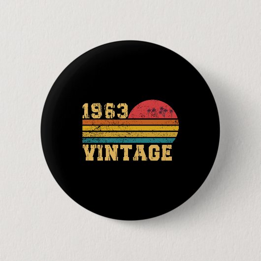 Retro  zondag 1963 Birthday Ronde Button 5,7 Cm (Voorkant)
