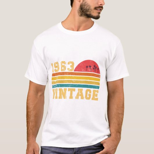 Retro  zondag 1963 Birthday T-shirt (Voorkant)