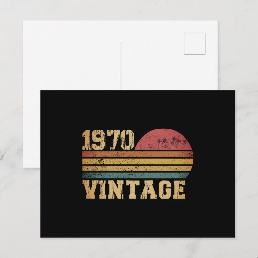 Retro  zondag 1970 briefkaart (Voorkant / Achterkant)