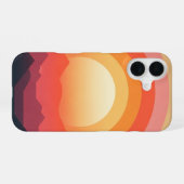 Retro Zonne Horizon iPhone 16 Hoesje (Achterkant horizontaal)
