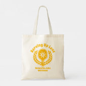 Retro Zonne Pickleball Bruidsmeisje Tote Bag (Achterkant)