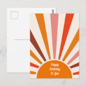 Retro Zonne Stralen Uitbarsting Zonsondergang Oran Briefkaart (Voorkant / Achterkant)