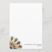 Retro Zonnebloem Baby shower Gift Bingo Spel Kaart (Achterkant)