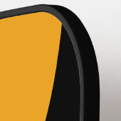 Retro Zonnebloem Buzz Drie Cirkel Streep met Naam Pickleball Paddle (Links Detail)