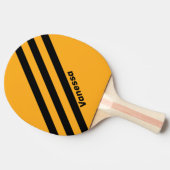 Retro Zonnebloem Buzz Drie Strepen met Naam Tafeltennisbatje (Zijkant)