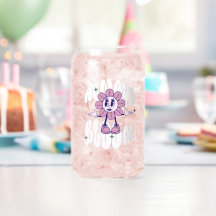 Retro Zonnebloem Cartoon Citaat Roze
