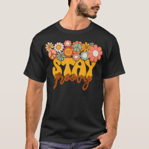 Retro Zonnebloem Hippie Blijf Groovy Positieve Gee T-shirt