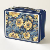 Retro Zonnebloem Lunchbox (Achterkant)