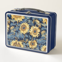 Retro Zonnebloem Lunchbox