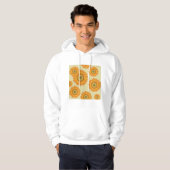 Retro-zonnebloemen Hoodie (Voorkant volledig)
