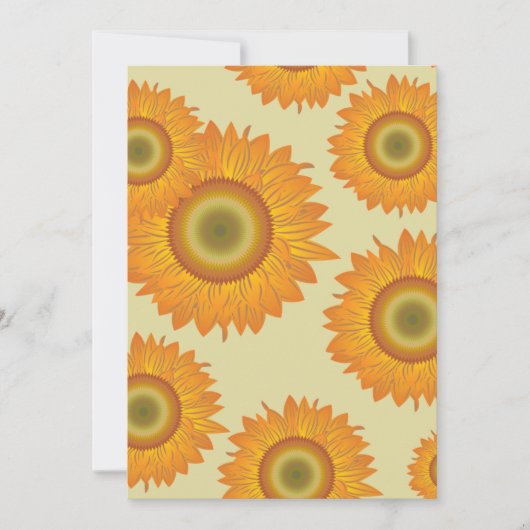 Retro-zonnebloemen Kaart (Voorkant)