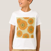 Retro-zonnebloemen T-shirt (Voorkant)