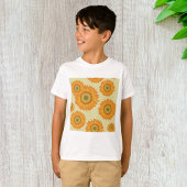 Retro-zonnebloemen T-shirt