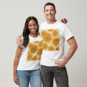 Retro-zonnebloemen T-shirt (Unisex)