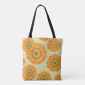 Retro-zonnebloemen Tote Bag (Achterkant)