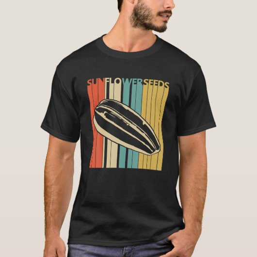  Retro Zonnebloempitten T shirt (Voorkant)