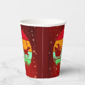 Retro -zonnebrande-rendieren papieren bekers (Rechts)