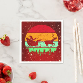 Retro -zonnebrande-rendieren servet