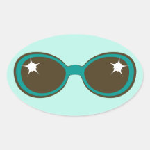 Retro zonnebril Blauwgroen