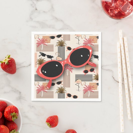 Retro  zonnebril Flamingos Palms Servet (Insitu)