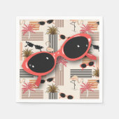 Retro  zonnebril Flamingos Palms Servet (Voorkant)