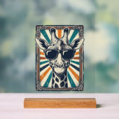 Retro Zonnebril Giraffe Acryl Bord (Neutraal)