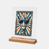 Retro Zonnebril Giraffe Acryl Bord (Hoek)