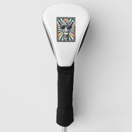Retro Zonnebril Giraffe Golfheadcover (Voorkant)