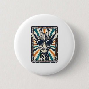 Retro Zonnebril Giraffe Ronde Button 5,7 Cm