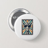 Retro Zonnebril Giraffe Ronde Button 5,7 Cm (Voorkant /achterkant)