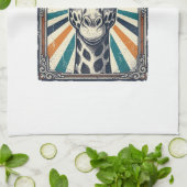 Retro Zonnebril Giraffe Theedoek (Gevouwen)