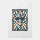 Retro Zonnebril Giraffe Theedoek (Verticaal)