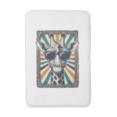 Retro zonnebril met giraffe badmat (Voorkant Verticaal)
