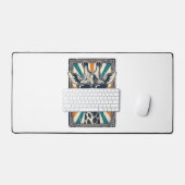 Retro zonnebril met giraffe bureaumat (Keyboard & Muis)