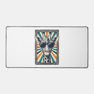 Retro zonnebril met giraffe bureaumat