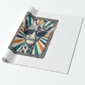 Retro zonnebril met giraffe cadeaupapier (Uitgerold)