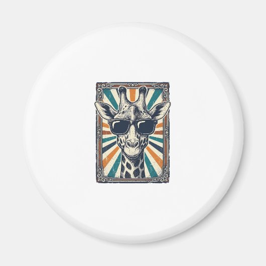 Retro zonnebril met giraffe magneet (Voorkant)