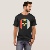 Retro Zonnebril met Zonsondergang Llama T-shirt (Voorkant volledig)