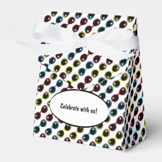 Retro zonnebril Primaire Bedankdoosjes (Voorkant Zijde)